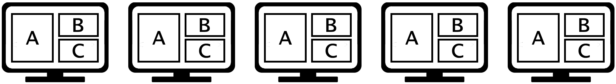 ZMover applies the same layout across multiple desktops and monitor configurations